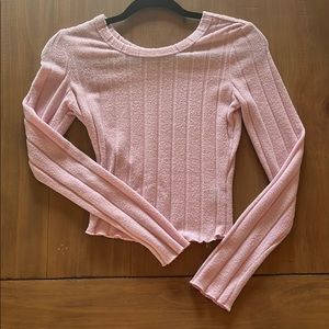 Light Pink Crop Sweater